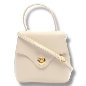 Givenchy White Leather Top Handle Bag with Crossbody Strap